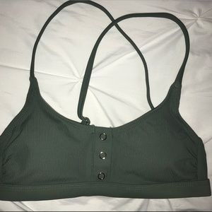 Snap Front Bralette Bikini Top